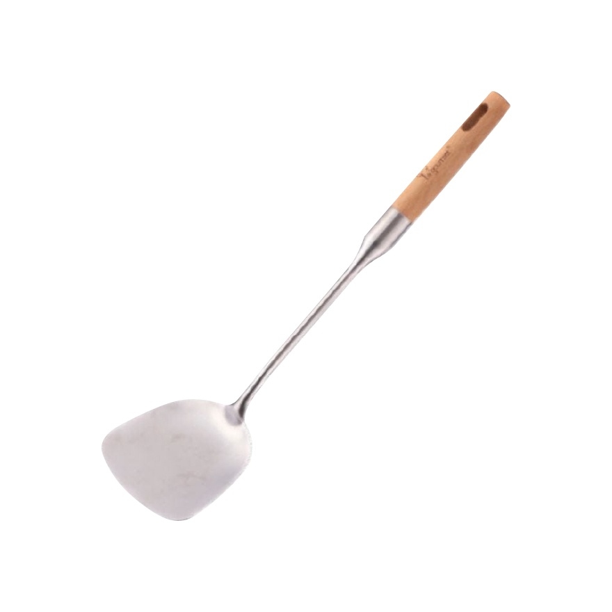 La gourmet Stainless Steel Spatula with Wood Handle image