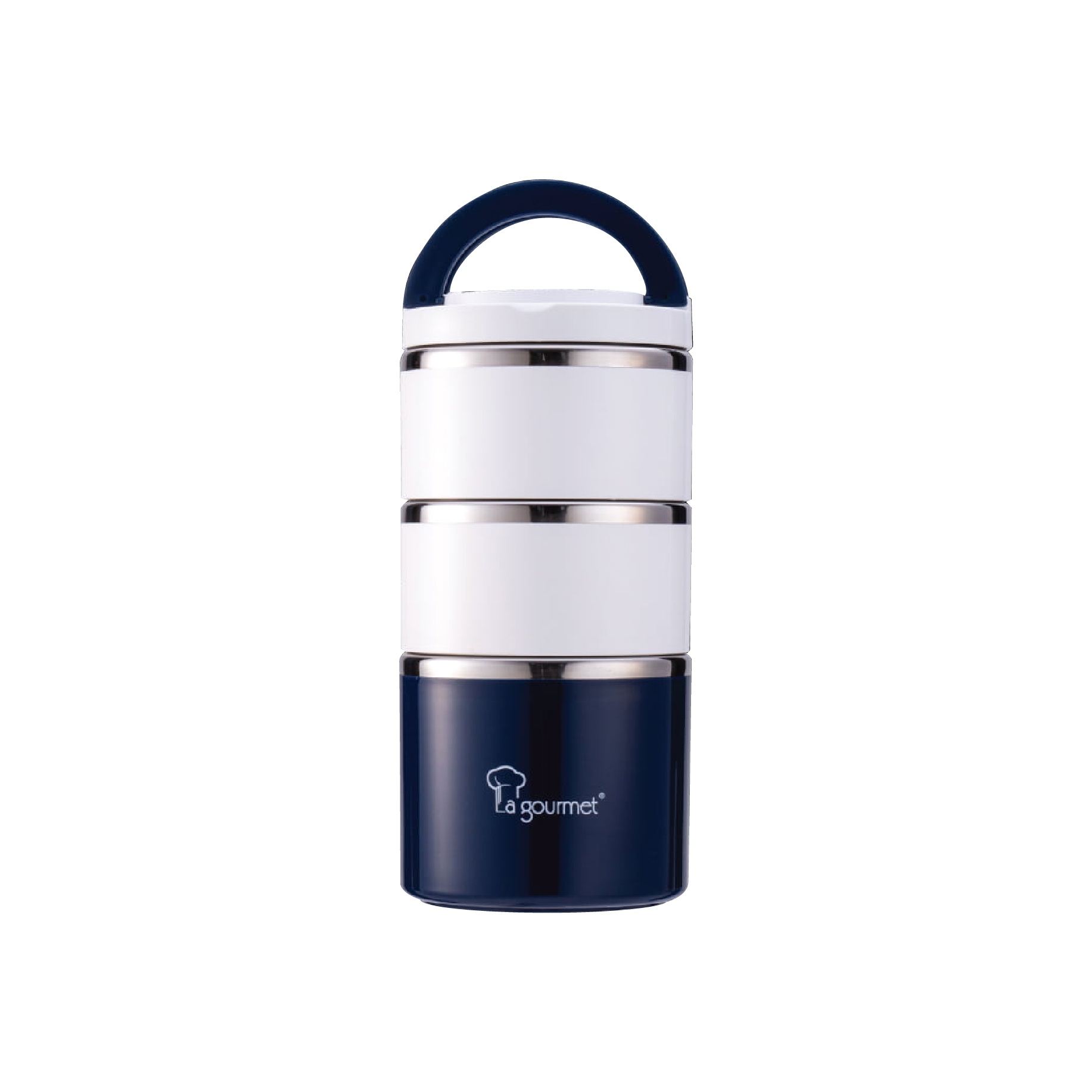 La gourmet 3R Pac2Go 1230ml Triple Deck Lunch Box - Blue