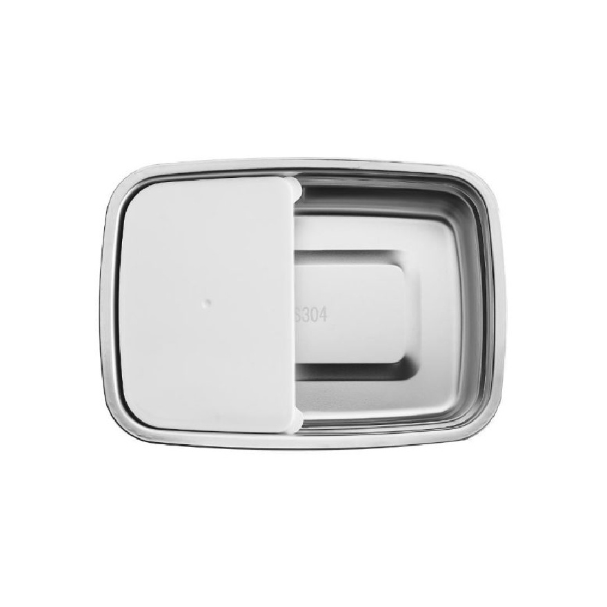 La gourmet 3R Pac2Go Sassy 800ml Rectangular Lunch Box with 304 Stainless Steel Insert image