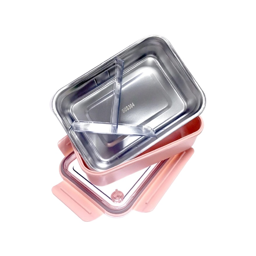 La gourmet 3R Pac2Go Sassy 1100ml Rectangular lunch box with 304 Stainless Steel Insert image