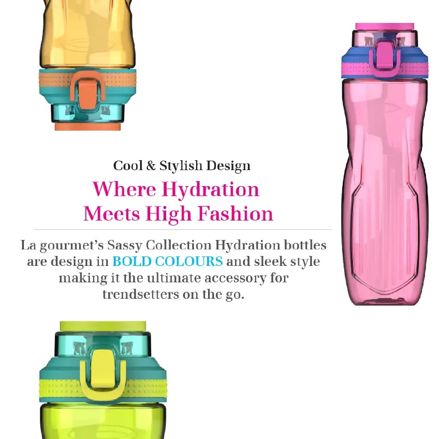 La gourmet Sassy 500ml Flip Cap Tritan Bottle image