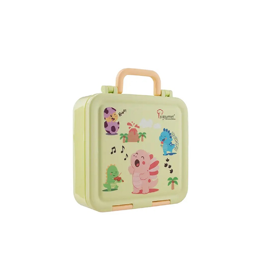 La gourmet Sassy Kids 1000ml 3 Compartment Lunch Box - Dinasour image