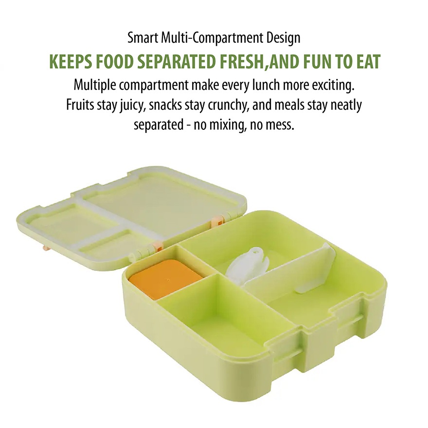 La gourmet Sassy Kids 1000ml 3 Compartment Lunch Box - Dinasour image