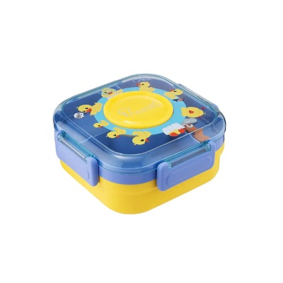 LA GOURMET - La gourmet Sassy Kids 1250ml 3 Compartment Lunch Box with Spoon - Duck