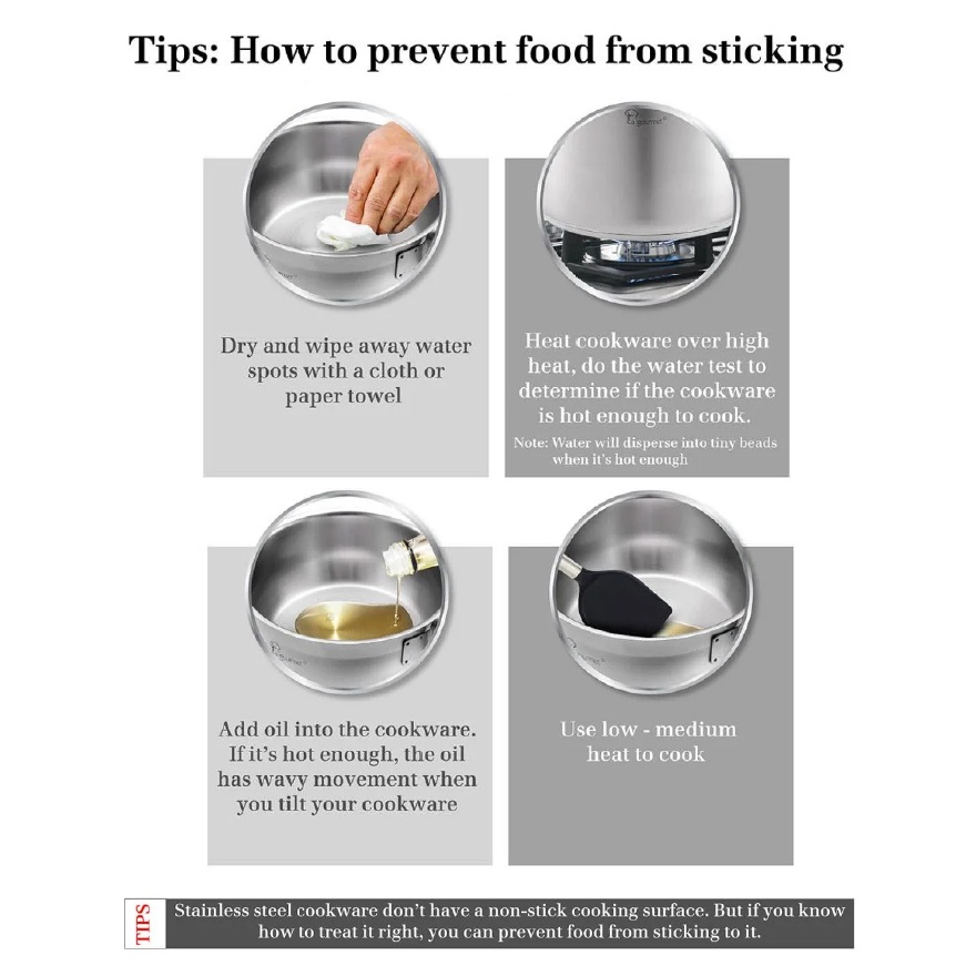 La gourmet Elite 24 x 8.5cm 5ply 18/10 Stainless Steel with Glass Lid, 2.4L image