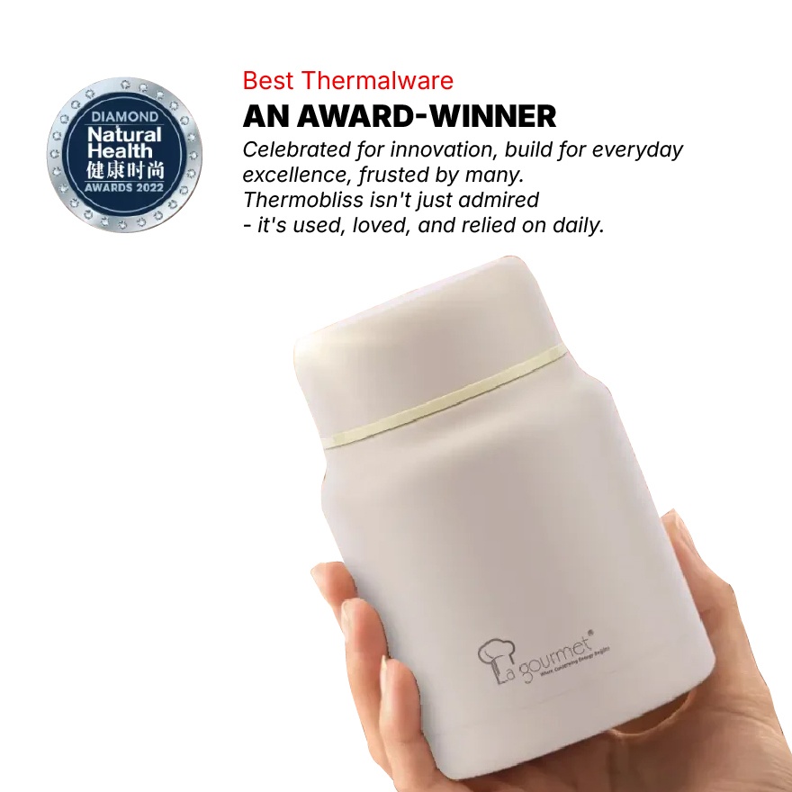 La gourmet Thermobliss 900ml Food Jar with Pouch - Blue image