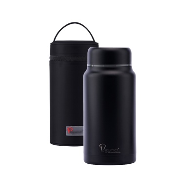 LA GOURMET - La gourmet Thermobliss 1200ml Food Jar with Pouch - Black image