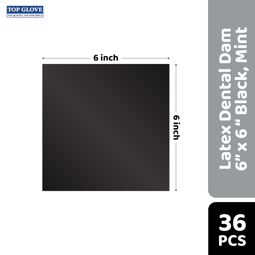 DuraDam Latex Dental Dam Medium, Black