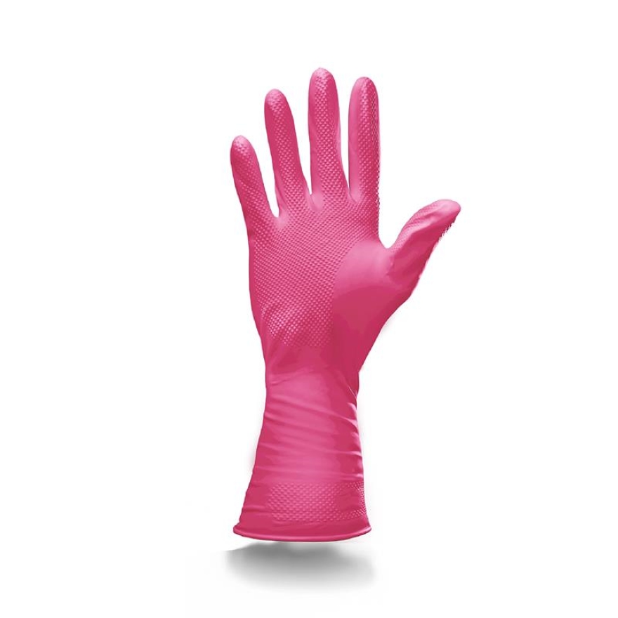 Top Glove Reusable Latex Household Glove for Dishwashing/ Multipurpose Use Pink, S
