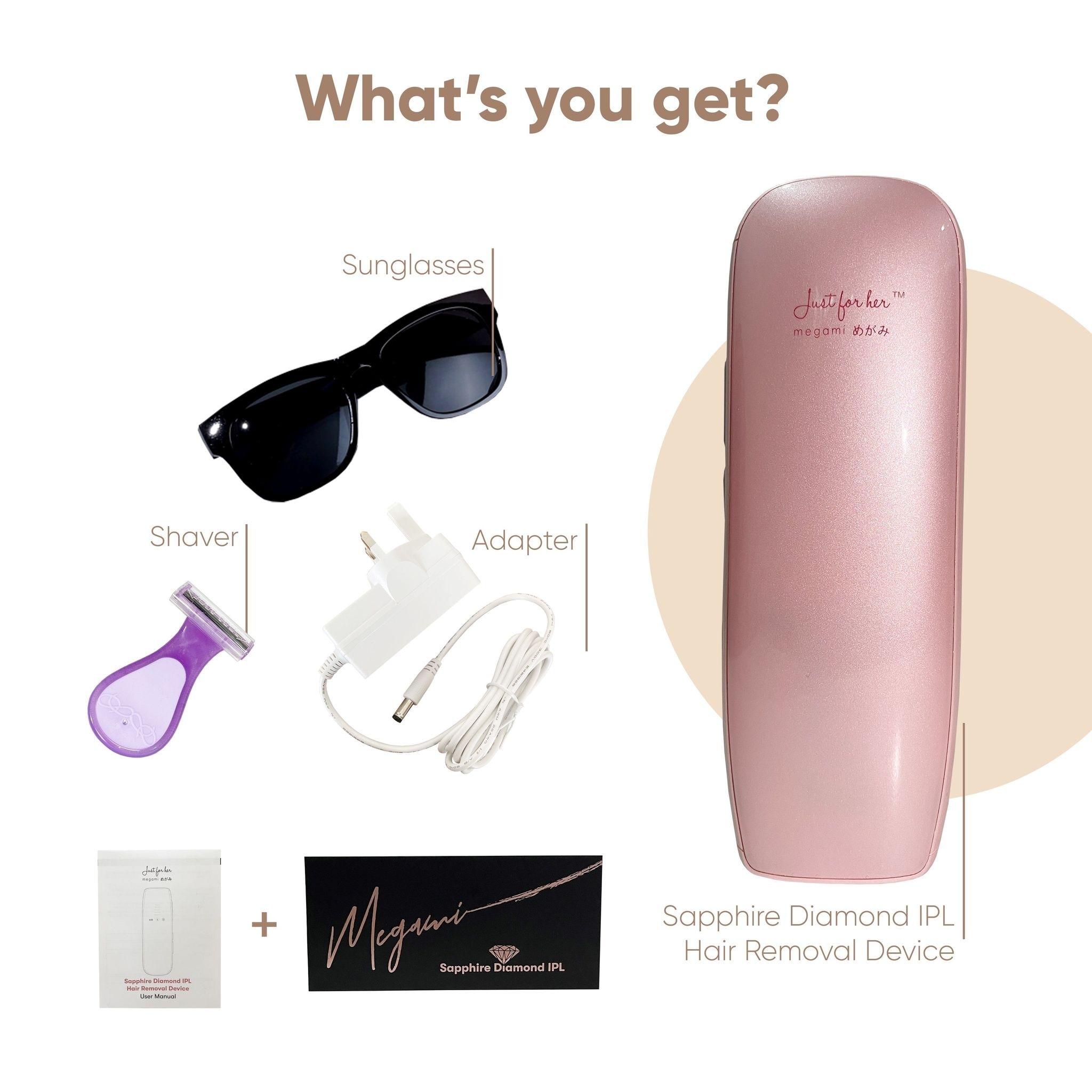Megami® Sapphire Diamond IPL Hair Removal Device