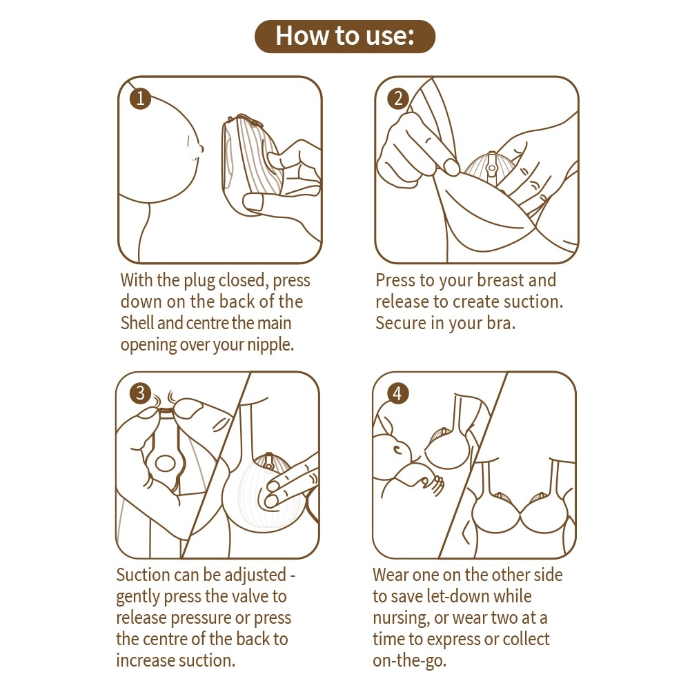 Haakaa Shell Wearable Silicone Pump Milk Collector - Single