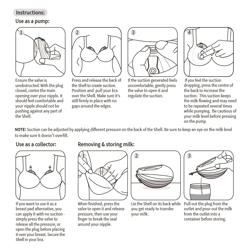 Haakaa Shell Wearable Silicone Pump Milk Collector - Single