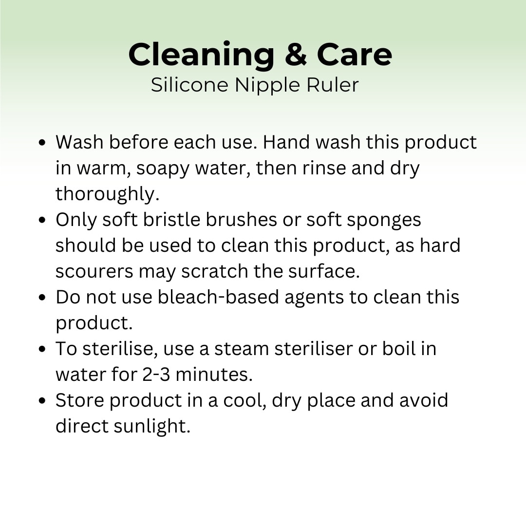 Haakaa Silicone Nipple Ruler for Breastfeeding tape measurement sizes 10mm to 30mm