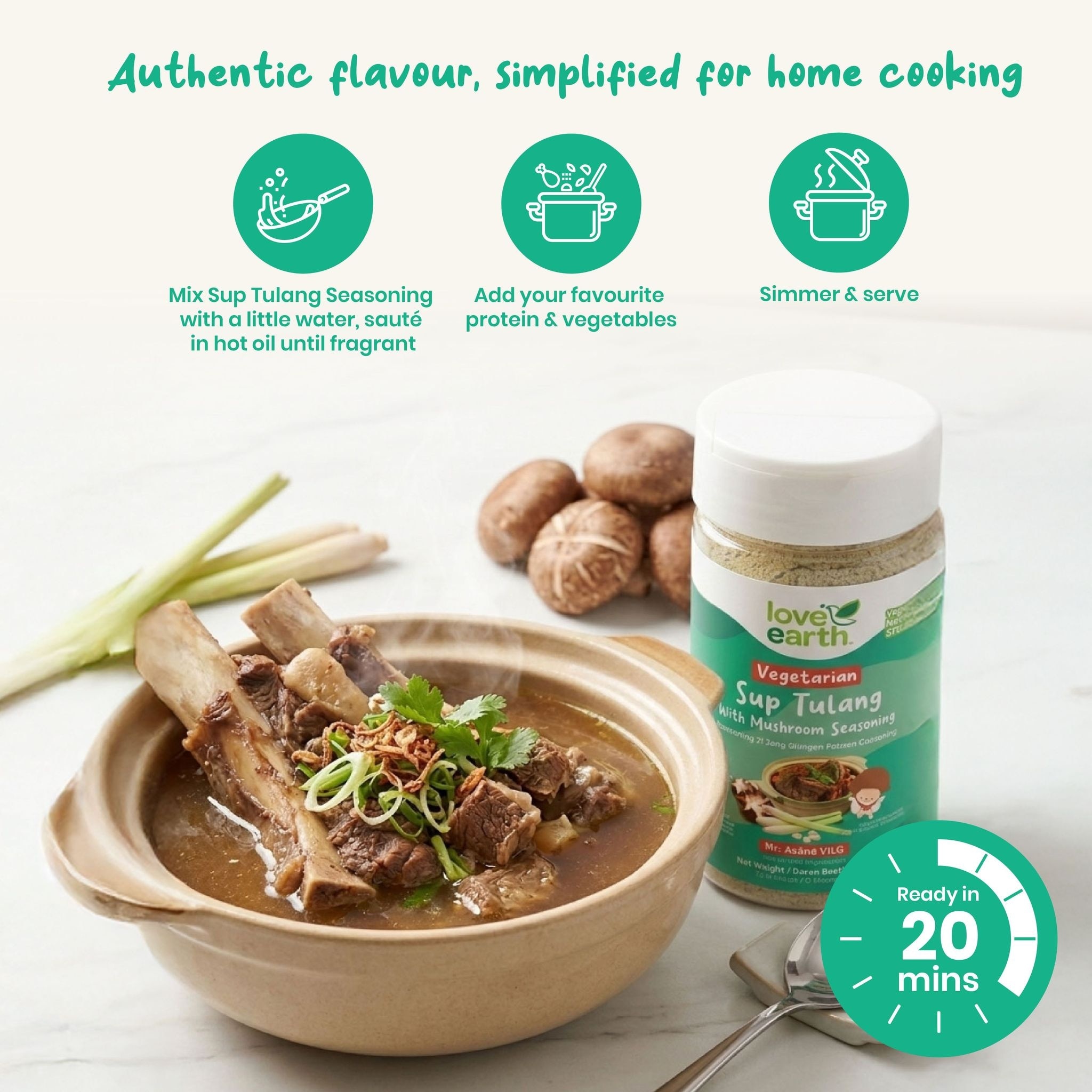 Vegetarian Sup Tulang with Mushroom Seasoning 150g