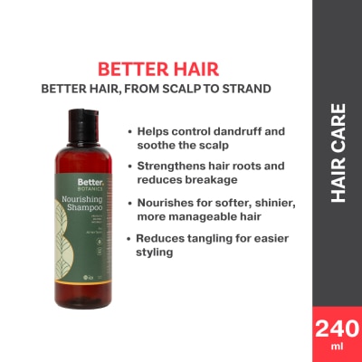 HDI - Better Botanics™ Nourishing Shampoo - Targets Scalp Health While Strengthening Hair From the Roots - 240ml