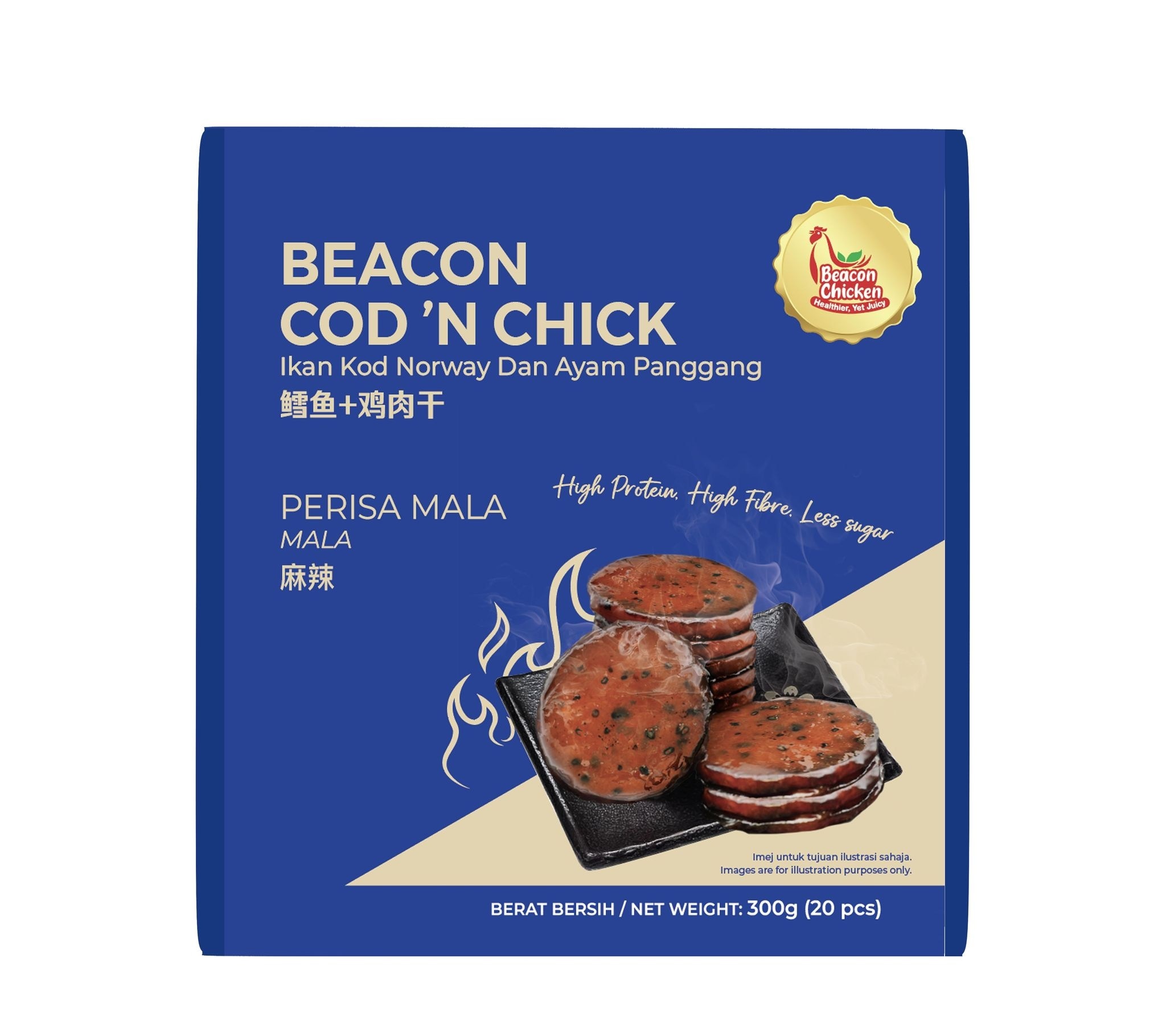 Beacon Cod ’N Chick Dried Meat (300g)(MalaFlavor)