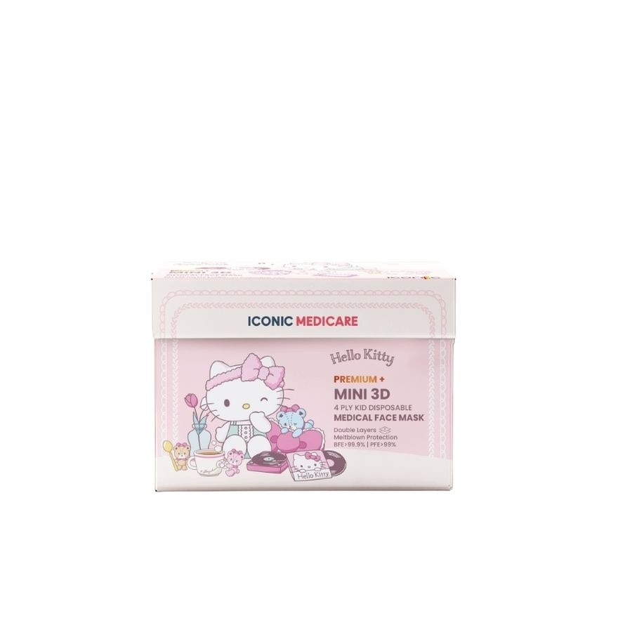 [Baby - Premium+] 3D Mini 4-Ply Sanrio Hello Kitty Gorogoro Days Medical Disposable Face Mask (20pcs)