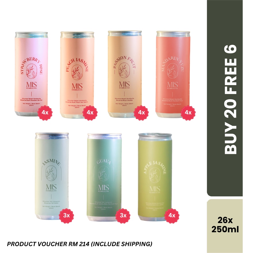 MIS Kombucha Canned 26x250ml Voucher