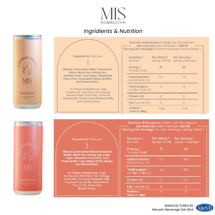 MIS Kombucha Canned 26x250ml Voucher