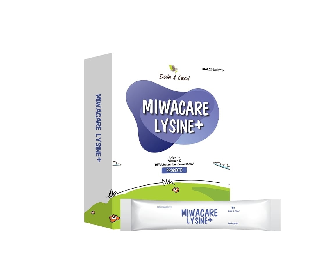 MIWACARE Lysine+ Lysine with Vitamin C + Probiotics Kids Age 1 and above (1 Box x 10 Sachets)