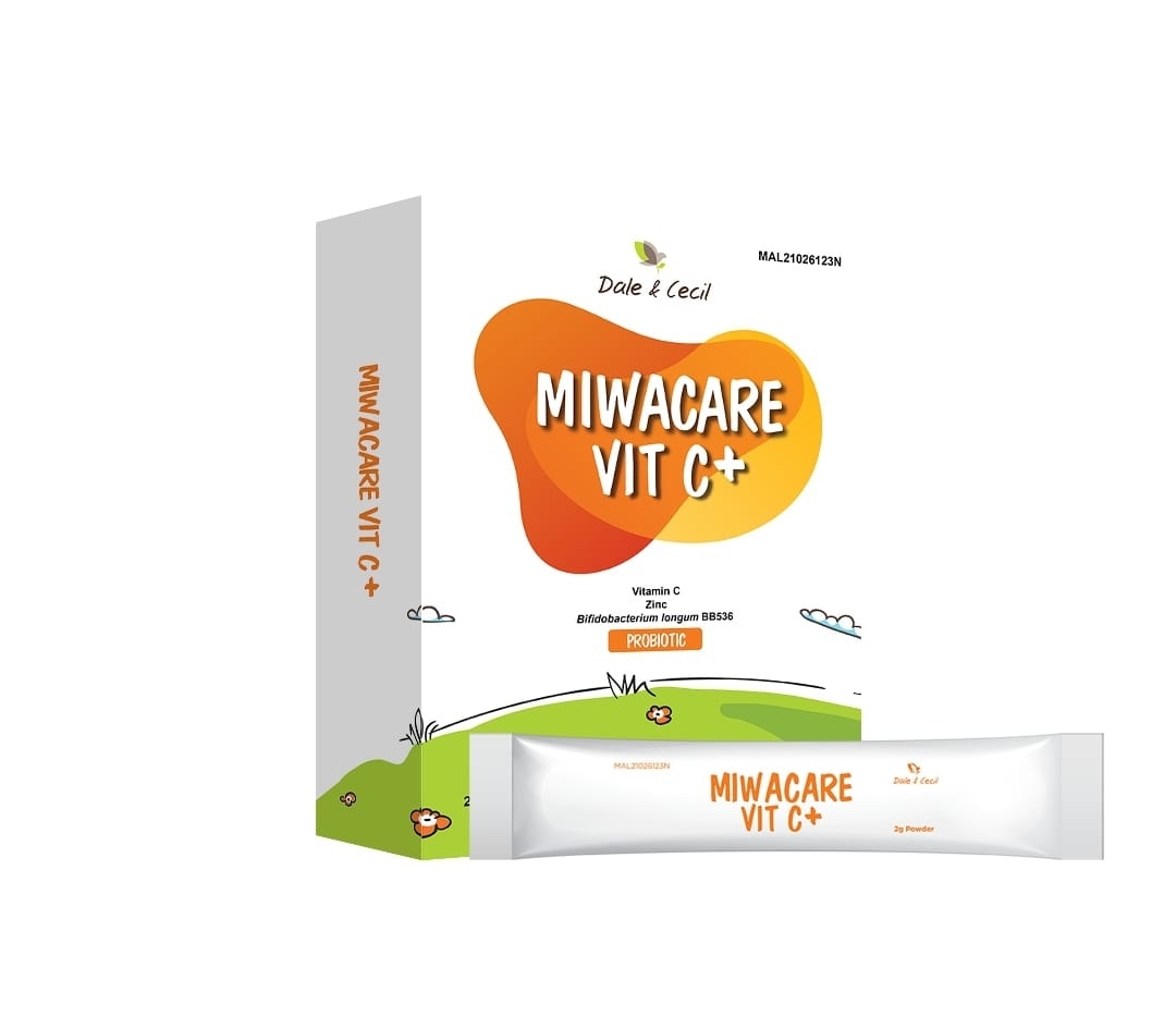 MIWACARE Vit C+ Vitamin C with Zinc and Probiotic Kids Age 1 & Above (1 Box x 10 Sachets)