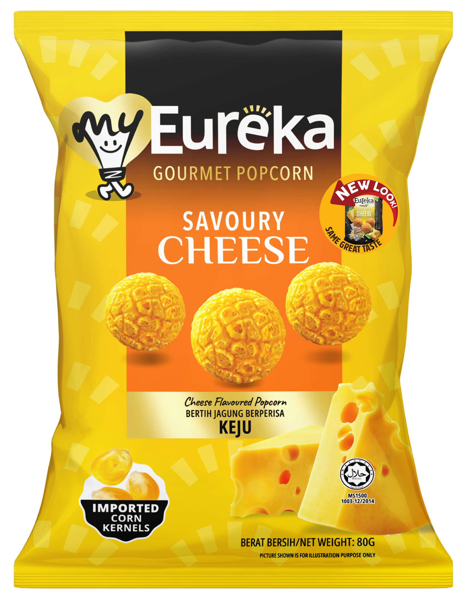 Eureka Popcorn Assorted Flavours Savourt Cheese Popcorn 80g image
