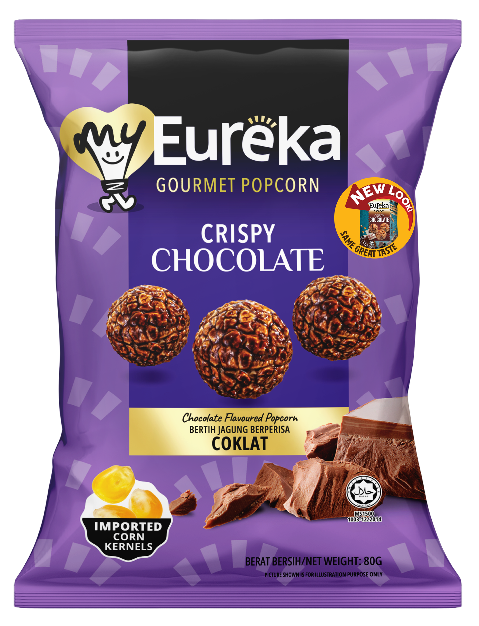 Eureka Popcorn Assorted Flavours Crispy Chocolate Popcorn 80g image
