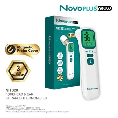 NOVO NovoPLUS Neuw NIT320 Forehead & Ear Infrared Thermometer