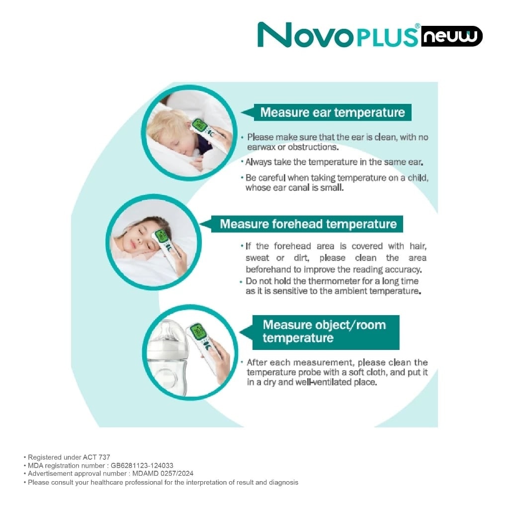NovoPLUS Neuw NIT320 Forehead & Ear Infrared Thermometer