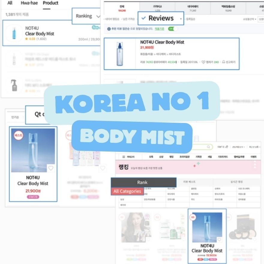 NOT4U Clear Body Mist 200ml