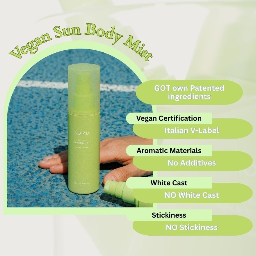 NOT4U Vegan Sun Body Mist 85ml