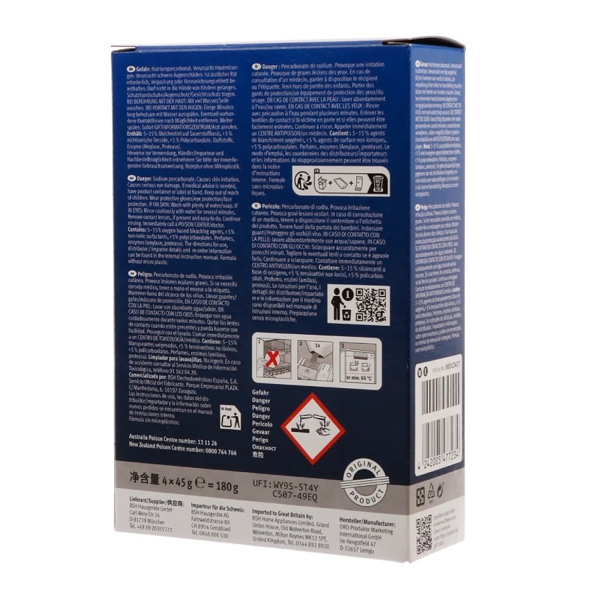 Bosch Dishwasher Maintenance Cleaning Powder - 312477