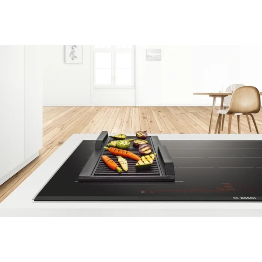 Bosch Induction-Compatible Ribbed Cast Aluminum Grill Plate InductionSurface - 17000300