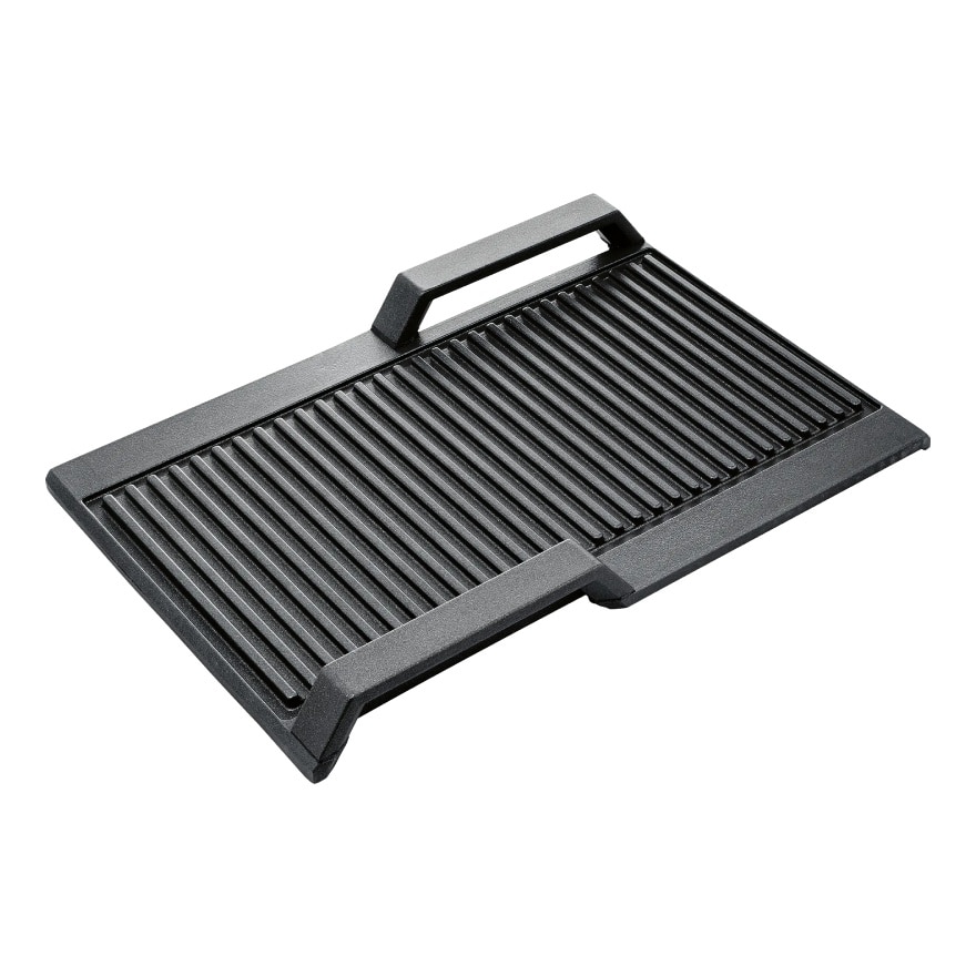 Bosch Induction-Compatible Ribbed Cast Aluminum Grill Plate InductionSurface - 17000300