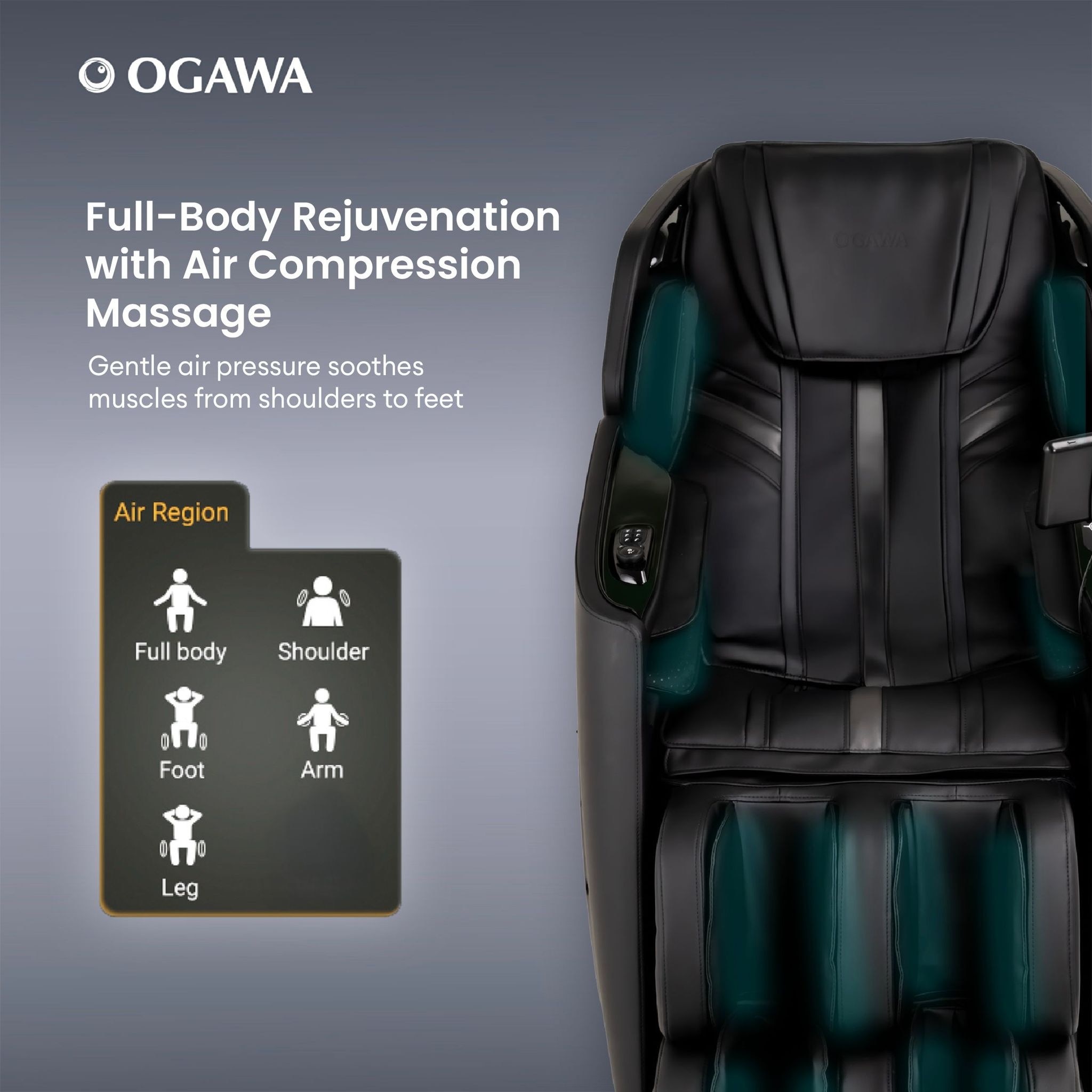 OGAWA NUOVABLAC Duo Comfort Massage Chair Free Massage Chair Cover