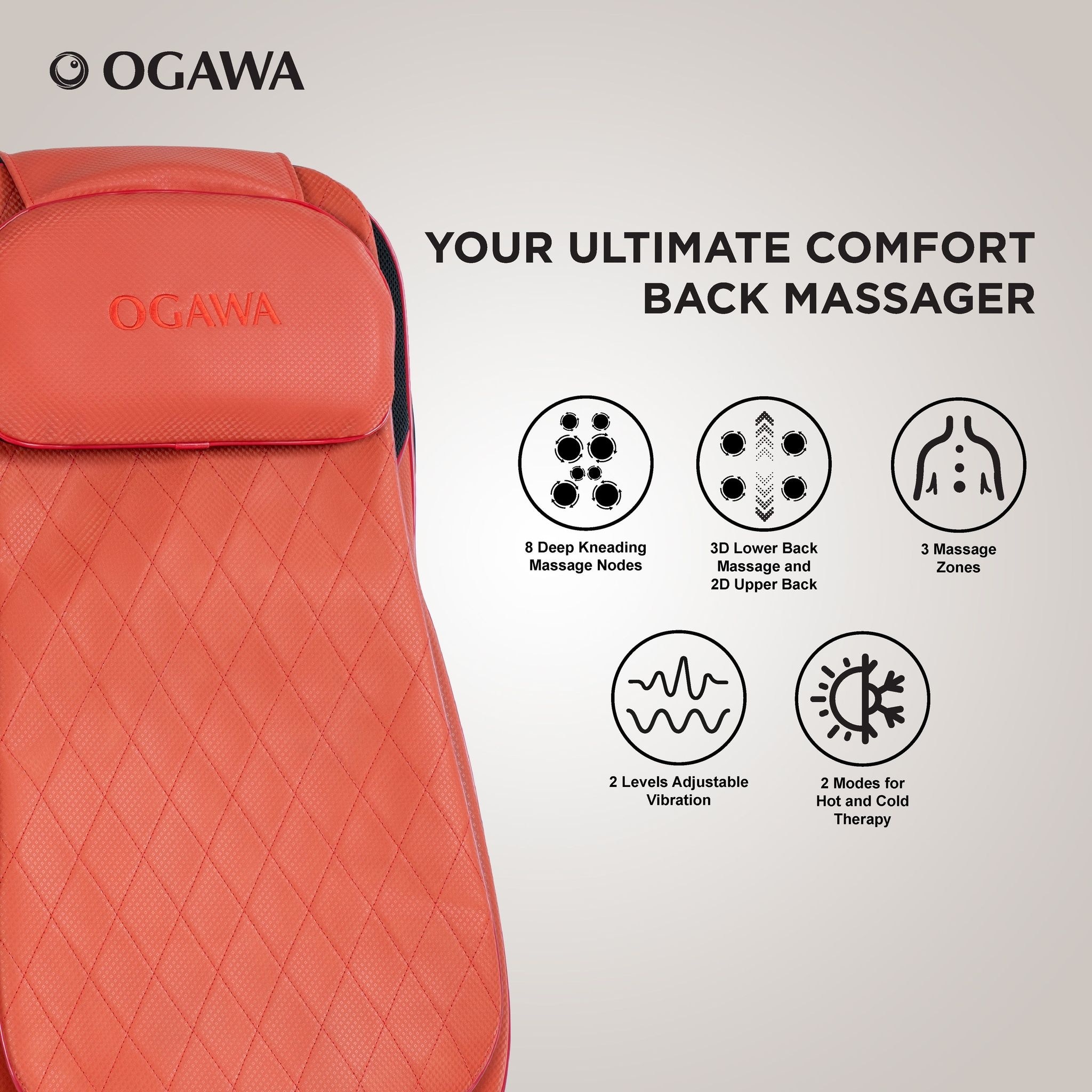 OGAWA Mobile Seat XE Duo Pro 2.0 Portable Massage Cushion