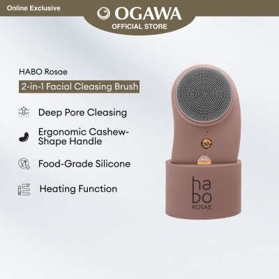 OGAWA - Habo by Ogawa Rosae 2in1 Facial Cleaning Brush Device – Deep Cleanse & Glow
