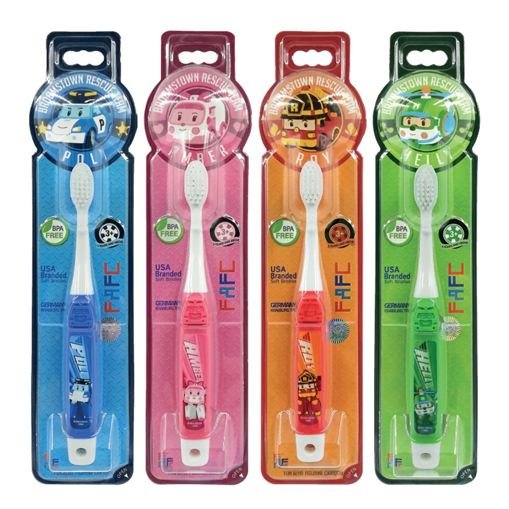 FAFC Robocar Poli Hook Kids Toothbrush 3-8 Yrs (1pc)