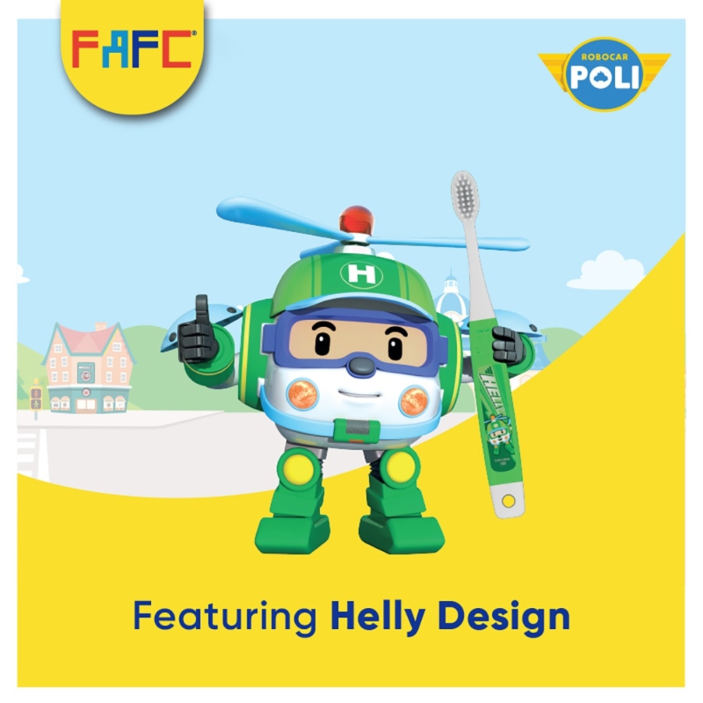 FAFC Robocar Poli Hook Kids Toothbrush 3-8 Yrs (1pc)