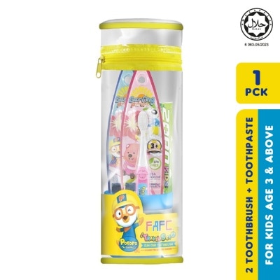 FAFC FAFC Pororo Kids Toothbrush Premium Travel Set Age 3+ (1 Pack)