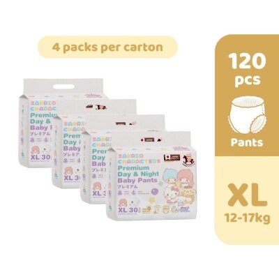 ICONIC Sanrio Premium Day & Night Baby Diapers - Pants XL 120pcs