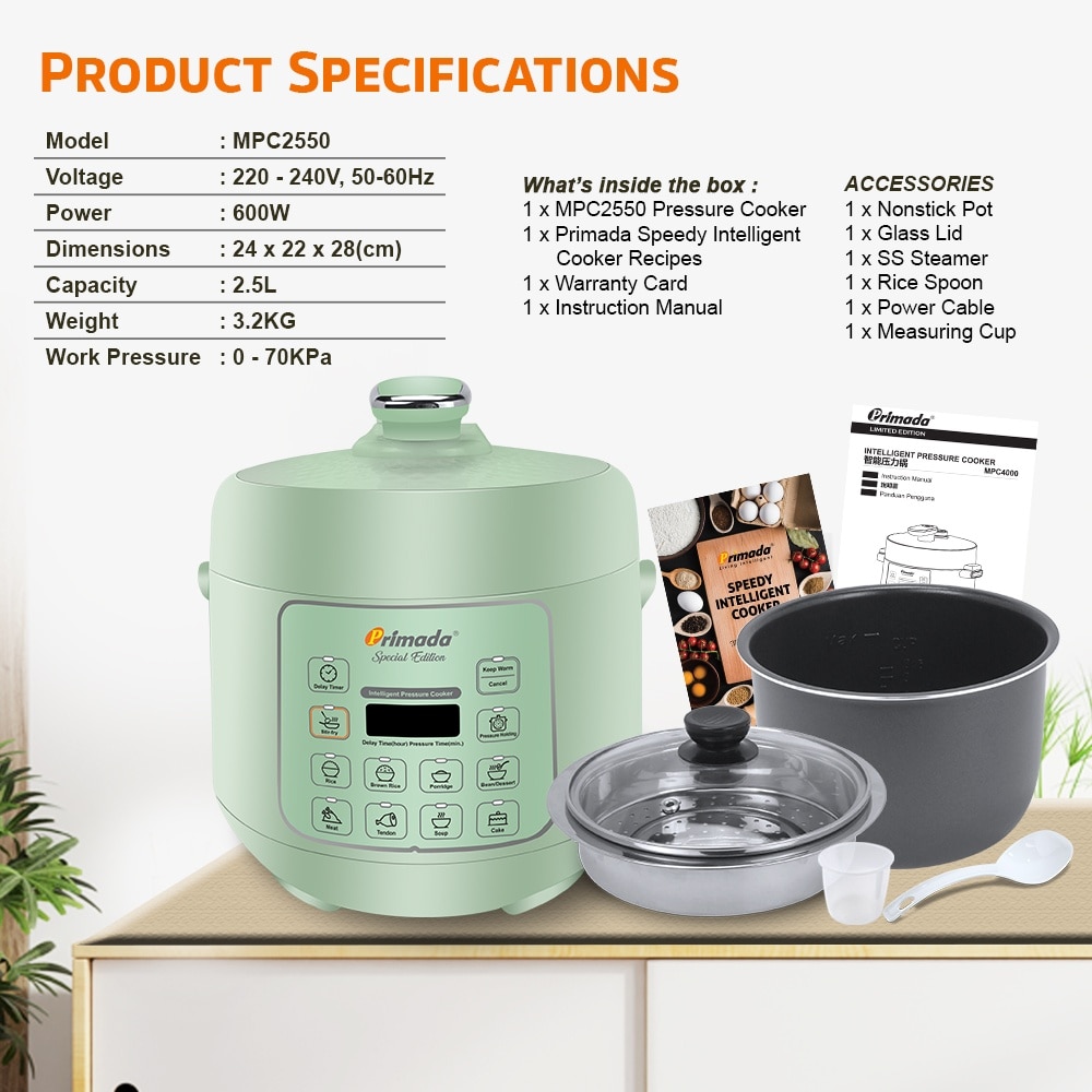 Special Edition Intelligent Pressure Cooker MPC2550 Green