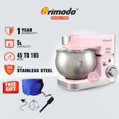 PRIMADA 5 Liter Stand Mixer MPM80 Pink