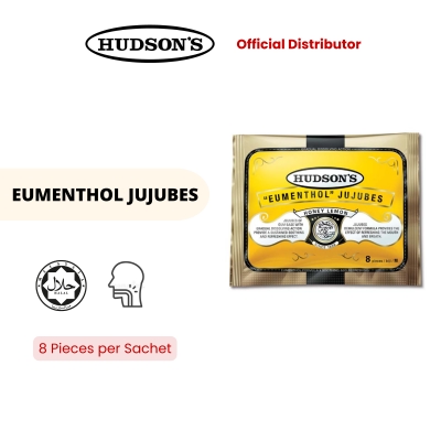 HUDSON'S - Hudson's Eumenthol Jujubes Sachet Honey Lemon - 8 pieces per sachet image