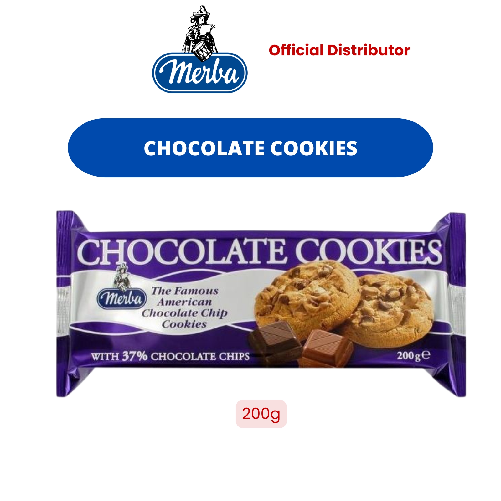 Merba Chocolate Cookies 200g