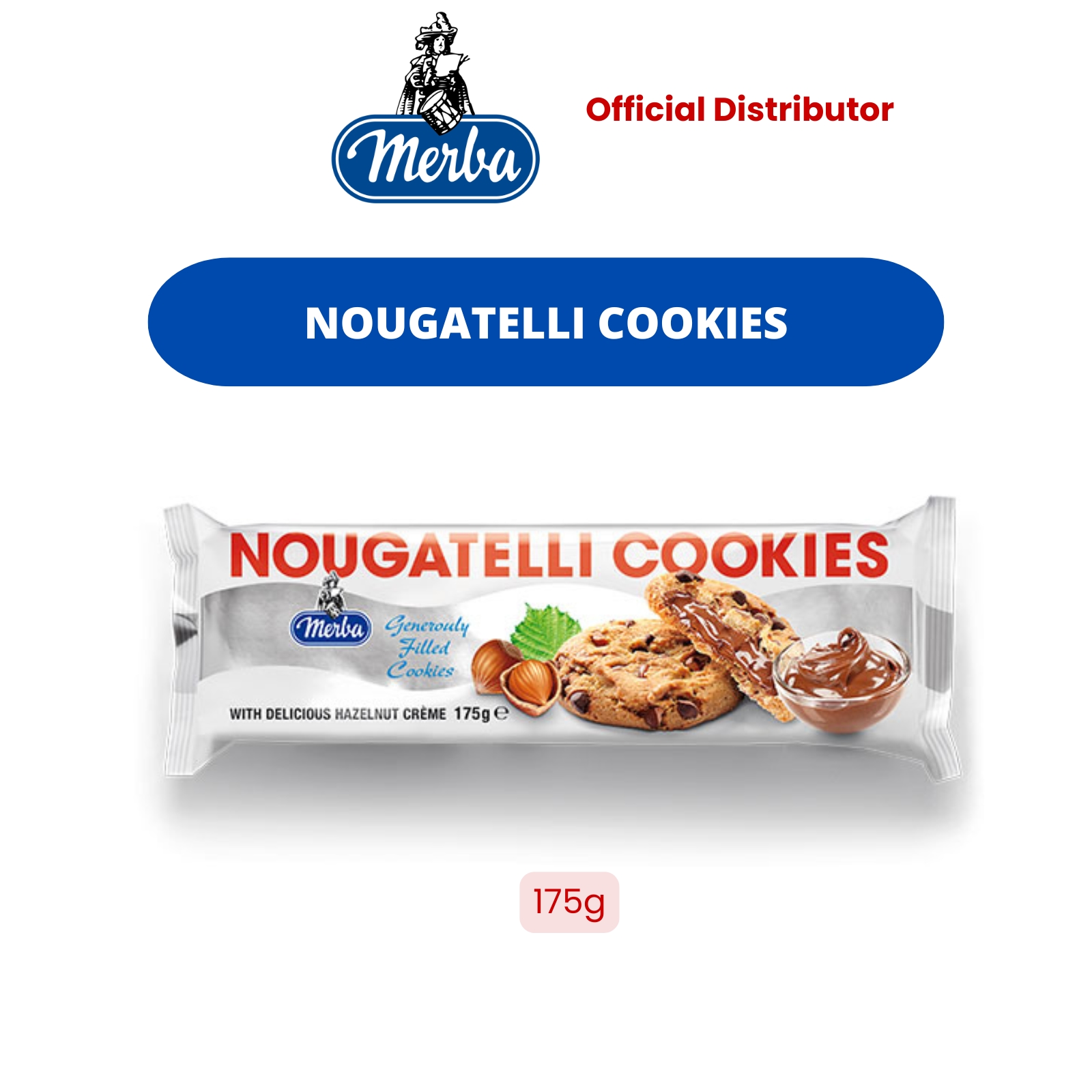Merba Cookies Nougatelli 175g