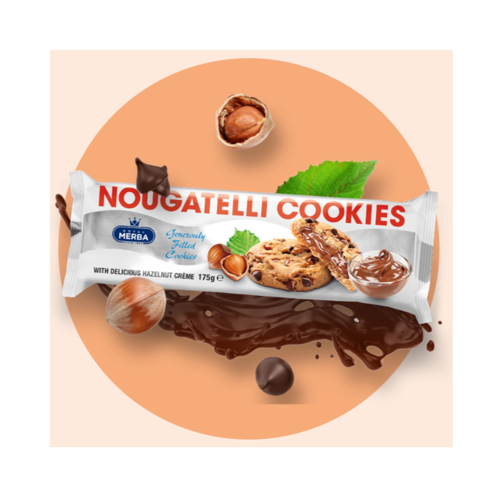 Merba Cookies Nougatelli 175g
