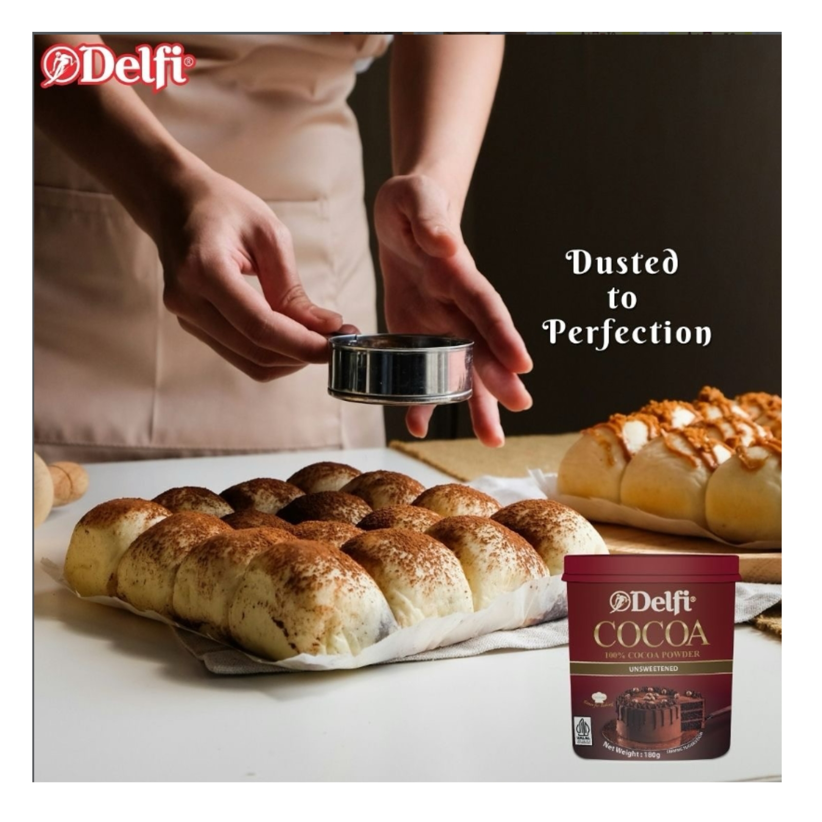 Delfi 100% Cocoa Powder 180g (Unsweetened) (Halal)