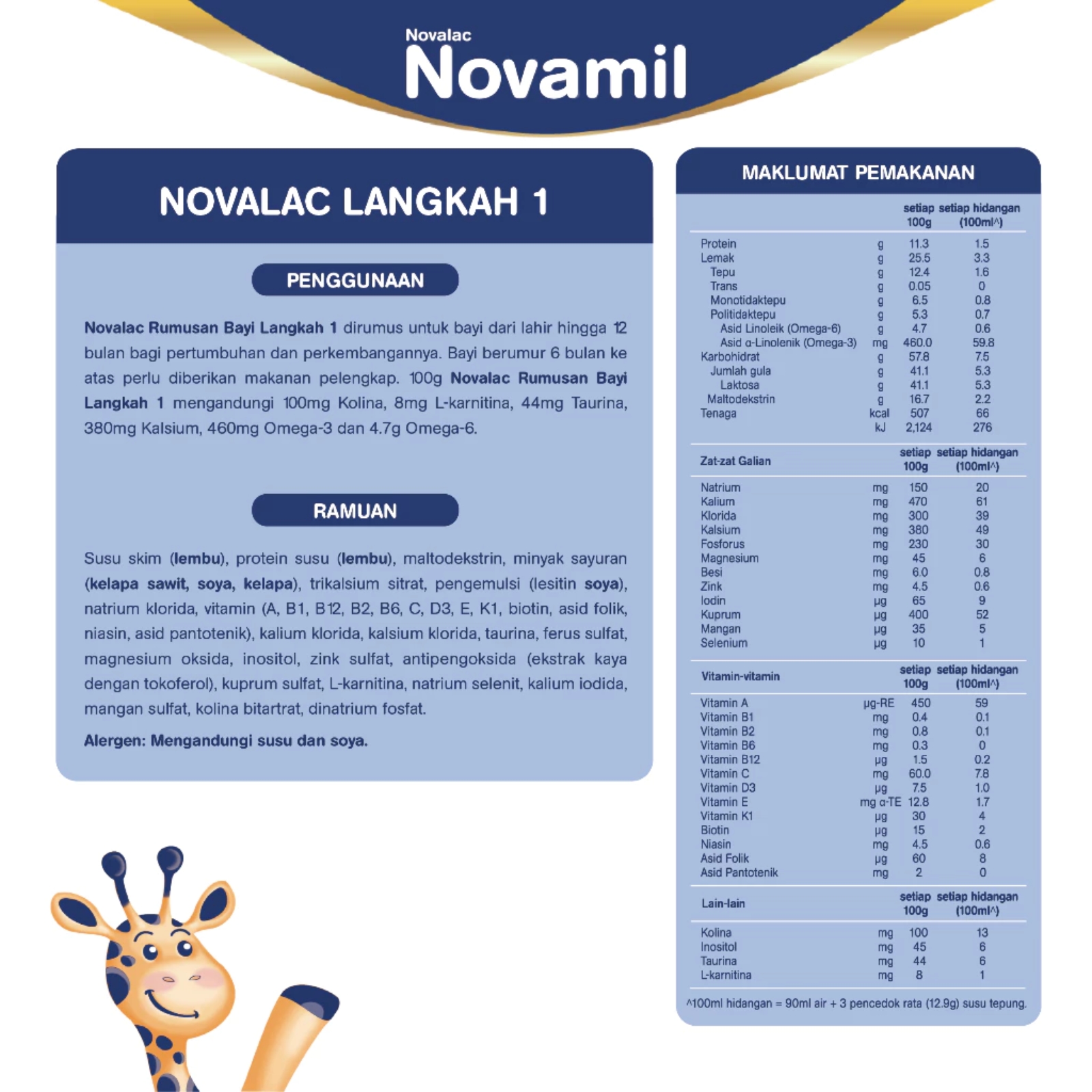 Novalac Step 1 Infant Formula Milk Powder 400g