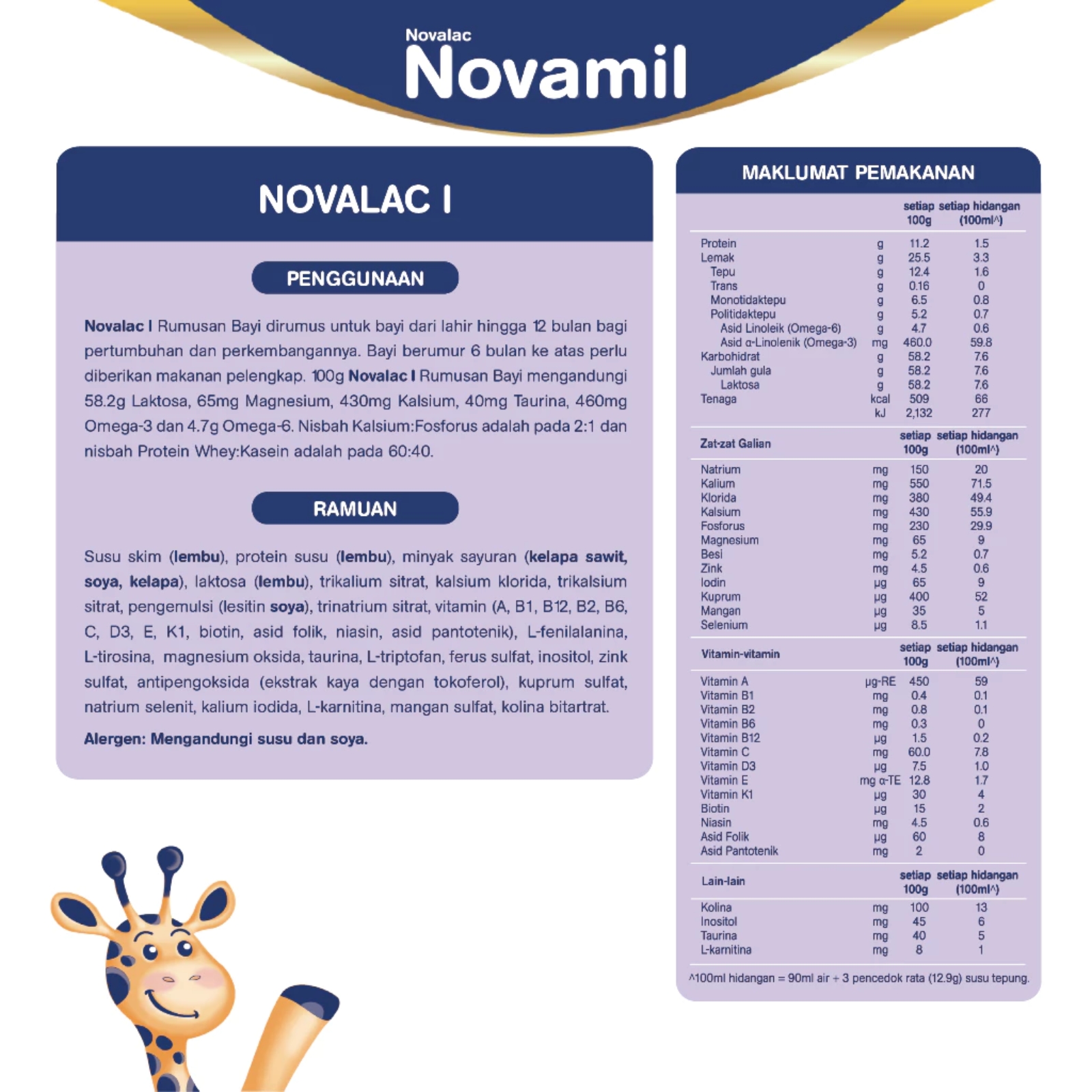 Novalac I Infant Formula Milk Powder 800g